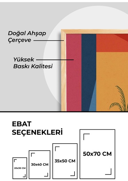 Soyut Ahşap Çerçeveli Tablo - Duvar Dekorasyon - Tablo - Duvar Tablosu - Mutfak Tablo - Salon Tablo fiyatları