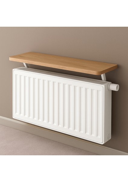 72X15 cm Mdf Montajsız Petek Üstü Dekoratif Raf Kalorifer Peteği Üstü Uçan Raf fiyatları