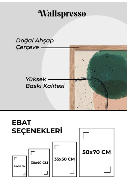 Soyut Bohem Ahşap Çerçeveli Tablo - 3'lü Tablo Seti - Duvar Tablosu - Üçlü Tablo modelleri