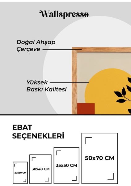 Boho Ahşap Çerçeveli Tablo - 3'lü Tablo Seti - Duvar Tablosu - Üçlü Tablo modelleri