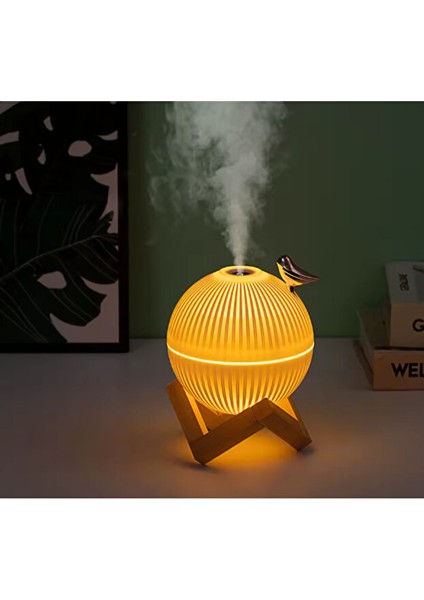 🕊️ Şık Kuş Tasarımlı Ultrasonik Hava Nemlendirici & Aromaterapi Difüzörü – LED Gece Lambalı