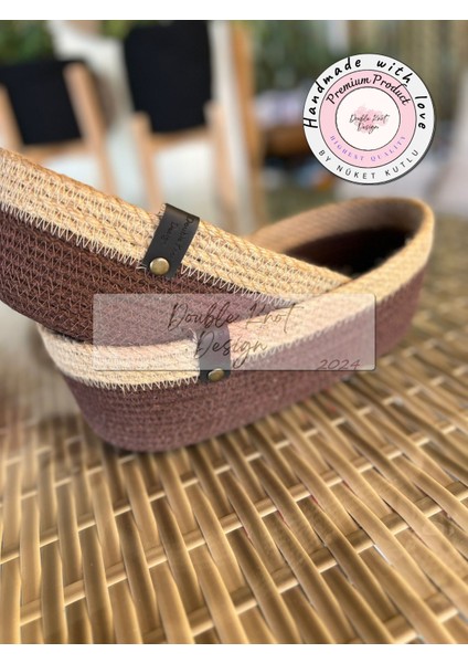 2li Oval Ekmek Sepeti / Organizer / Hasır Jüt Tress Sepet Hediyelik Supla Amerikan Servis Tamamlayıc fiyatları