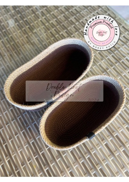 2li Oval Ekmek Sepeti / Organizer / Hasır Jüt Tress Sepet Hediyelik Supla Amerikan Servis Tamamlayıc fırsatları