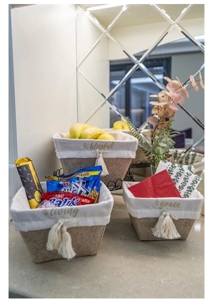 Buğz Çok Amaçlı Saklama Organizer Kutu Kare Keçe Sepet (Mini) - 03433 indirimleri