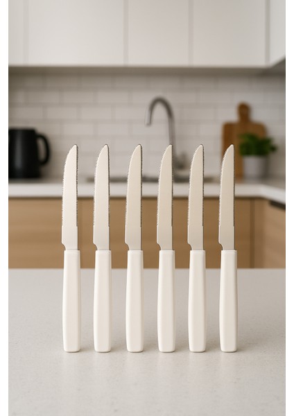 Tırtıklı Sebze Meyve, Kahvaltı, Tatlı Bıçağı 6 Adet