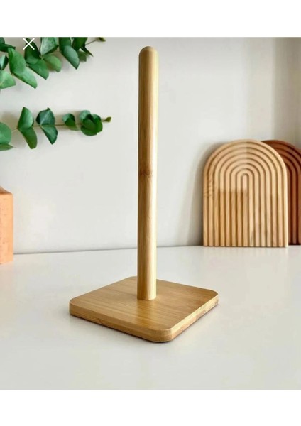 Dekoratif Ahşap Kağıt Havluluk Peçetelik Tezgah Üstü Kağıt Havluluk Rulo Peçetelik - Kare