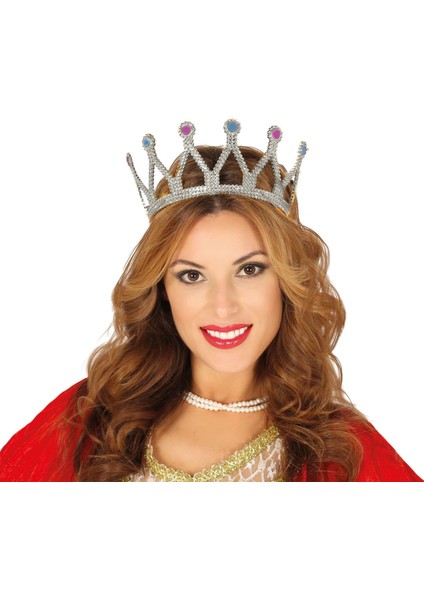 Buğz Gümüş Renk Çocuk ve Yetişkin Uyumlu Kraliçe Tacı Prenses Tacı 8X25 cm fiyatları