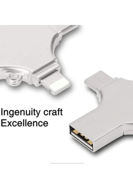 Buğz Otg 4in1 Cep Telefonu Çok Fonksiyonlu USB Flash Bellek 128 GB Type-C, Micro Sd ve Kart Okuyucu fiyatları