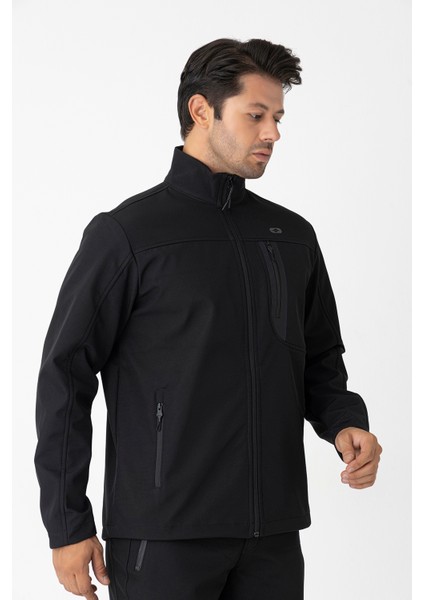 Siyah Erkek Su Geçirmez Softshell Outdoor Mont / Ceket - 5039-10 modelleri