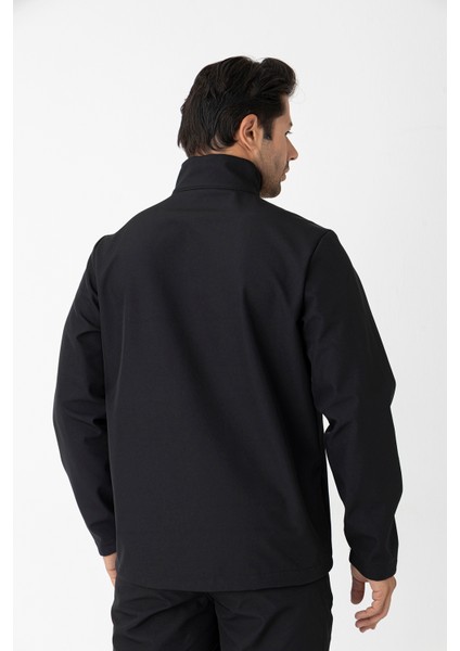 Siyah Erkek Su Geçirmez Softshell Outdoor Mont / Ceket - 5039-10 fırsatları