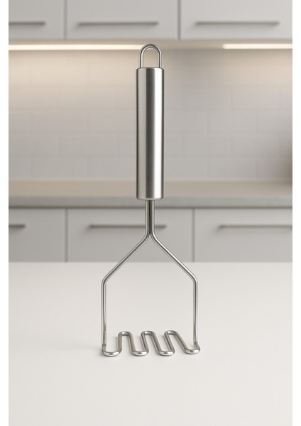 Pratik 24 cm Lüks Paslanmaz Metal Patates Ezici | Patates Ezici Püre Yapıcı