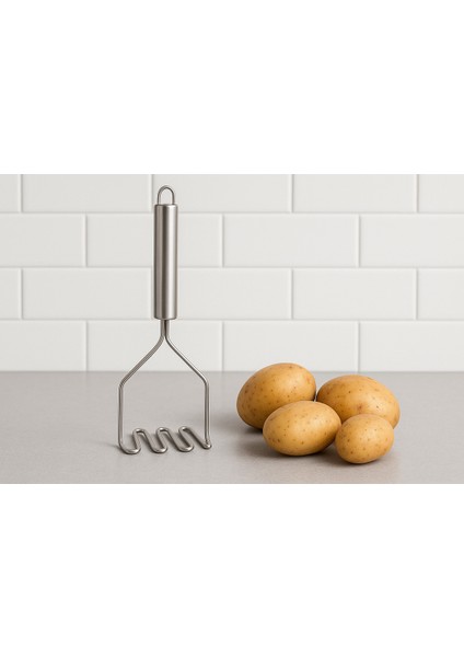 Pratik 24 cm Lüks Paslanmaz Metal Patates Ezici | Patates Ezici Püre Yapıcı fiyatları