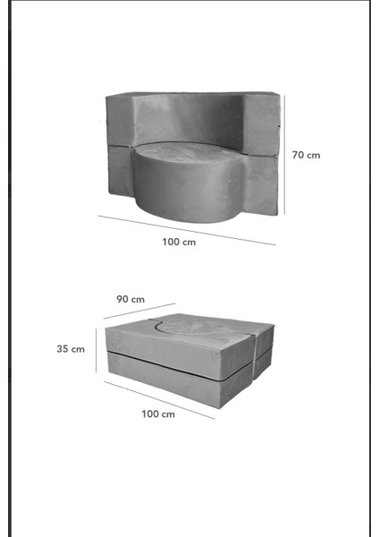 Orion Yataklı Koltuk Takımı 2+1 Modern Pratik Sünger Koltuk Takımı Yıkanabilir Kılıflı(gri) indirimleri