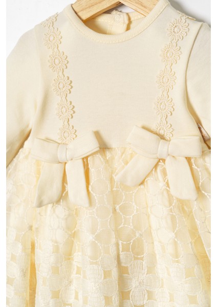 Kız Bebek Mevlütlük Elbise Dantelli Bandanalı ELB1071 fiyatları