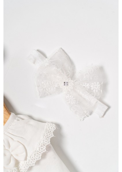 Kız Bebek Mevlütlük Elbise Bandanalı Dantelli ELB1072 fırsatları