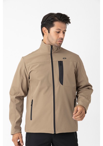 Bej Erkek Su Geçirmez Softshell Outdoor Mont / Ceket - 5039-02 fiyatları