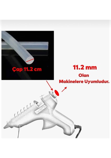 Kalın Mum Silikon 11.2 mm Sıcak Silikon Çubuğu Mum 1 kg modelleri