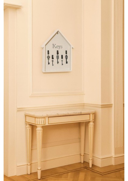 Ahşap Ev Şeklinde Şık Anahtarlık