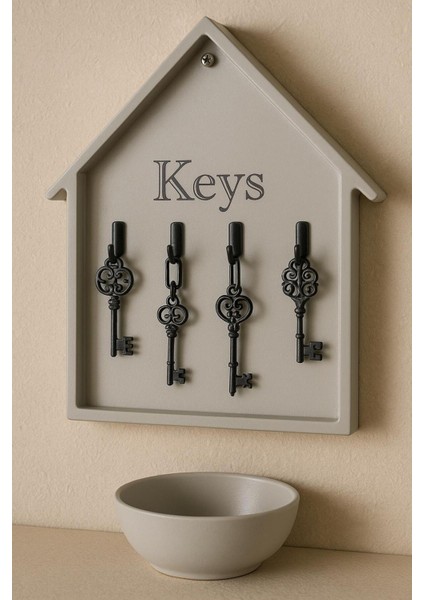 Ahşap Ev Şeklinde Şık Anahtarlık fiyatları