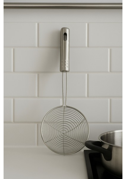 Paslanmaz ve Kararmaz Çelik Kevgir 12 cm