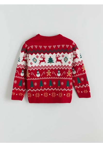 Kids Kırmızı Bisiklet Yaka Yılbaşı Temalı Erkek Çocuk Kazak fiyatları