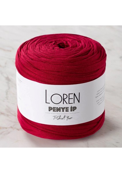 Loren Penye Kumaş El Örgü Ipi Bordo - 6 - 34467