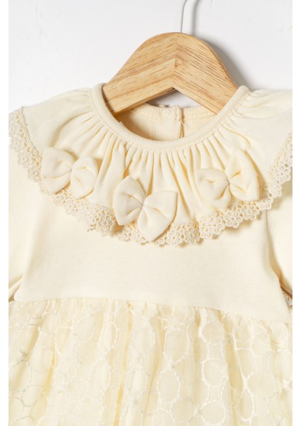 Kız Bebek Mevlütlük Elbise Bandanalı Dantelli ELB1072 fırsatları