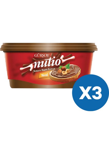 Nutio Kakaolu Fındık Kreması 400 G (3'lü Paket)