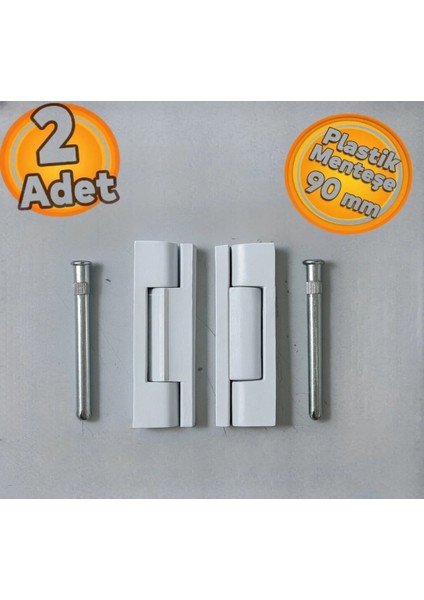 Pvc Kapı ve Pencere Menteşesi Plastik 90 mm Beyaz (2 Adet)