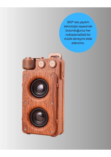 Buğz Retro Radyo Tasarım Bluetooth Hoparlör 1800MAH Uzun Çalma Süresi fiyatları