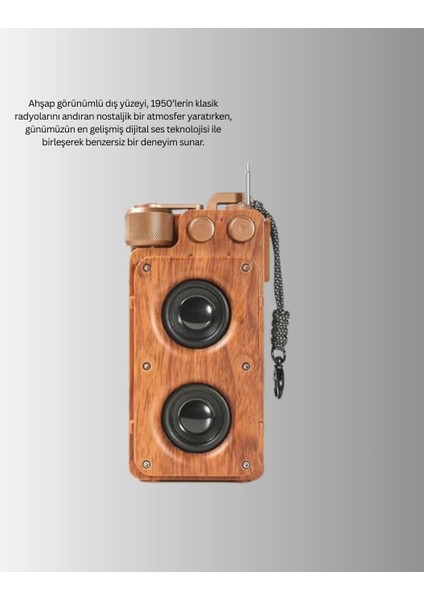 Buğz Retro Radyo Tasarım Bluetooth Hoparlör 1800MAH Uzun Çalma Süresi fırsatları