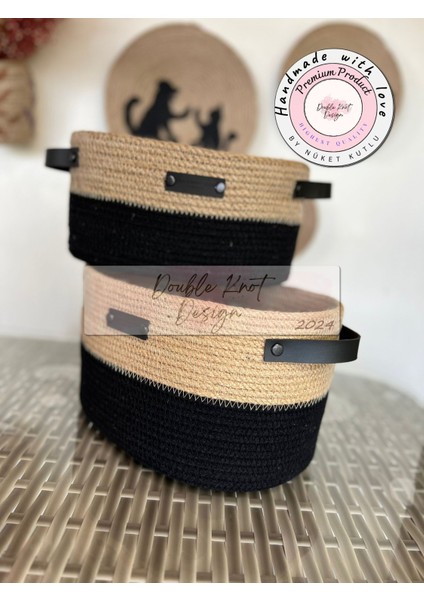 2li Jüt Oval Hasır Sepet Takımı Çok Amaçlı Düzenleyici Sepet Organizer / modelleri