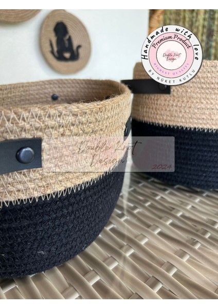 2li Jüt Oval Hasır Sepet Takımı Çok Amaçlı Düzenleyici Sepet Organizer / fırsatları