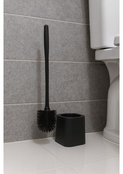 Silikon Wc Tuvalet Banyo Fırçası Klozet Fırçası Siyah Kare fiyatları