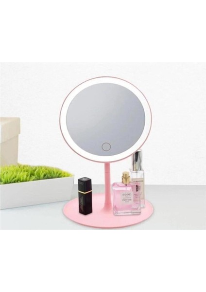 LED Işıklı USB Şarjlı Dikdörtgen Masa Üstü Makyaj Aynası Makyaj Aynası Dokunmatik fiyatları