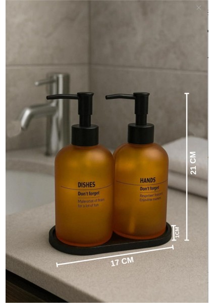 Şık Görünümlü Bambu Altlıklı 2 Li Set Sabunluk