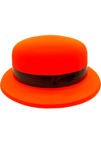 Buğz Neon Partisi Turuncu Renk Melon Plastik Parti Şapkası