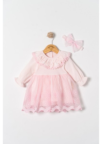 Kız Bebek Mevlütlük Elbise Bandanalı Dantelli ELB1072 fiyatları