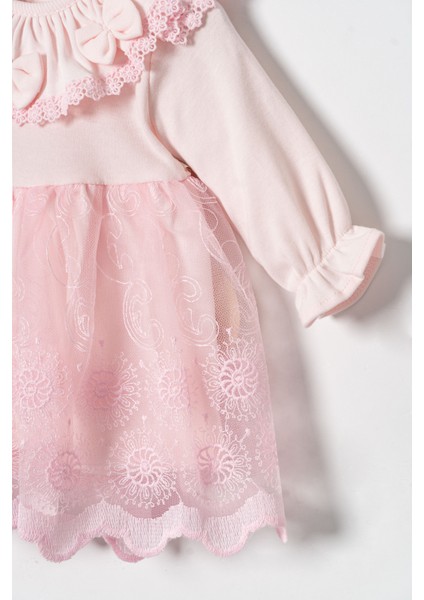 Kız Bebek Mevlütlük Elbise Bandanalı Dantelli ELB1072 modelleri