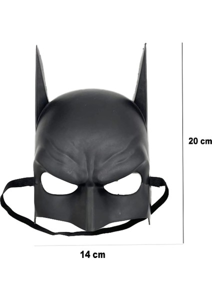 Buğz Siyah Renk Çocuk Boy Arkadan Lastikli Batman Maskesi A Kalite 20X14 cm fiyatları