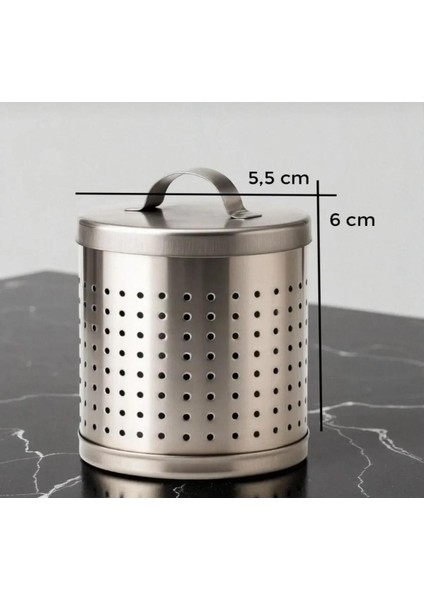 Paslanmaz Çaydanlık Içi Demlik Süzgeci 6.5x7 cm - Ince Gözenekli Pratik Kullanım Çaycı Süzgeci Metal