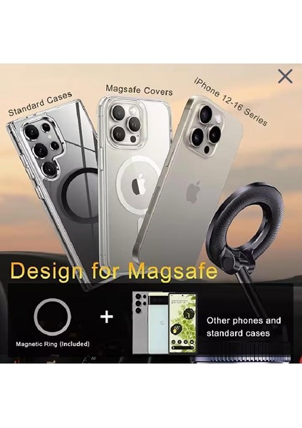 Kablosuz Araç Içi Cep Telefonu Plastik Kaplama Tutucu Araç Içi Montaj (Sadece Düz Zeminler Için) Vakumlu Hands Free 360 Derece Ayarlanabilir Manyetik Telefon Tutucu X68 fiyatları