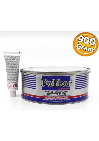Polyester Çelik Macun Brüt 900 Gram Sarı Renk