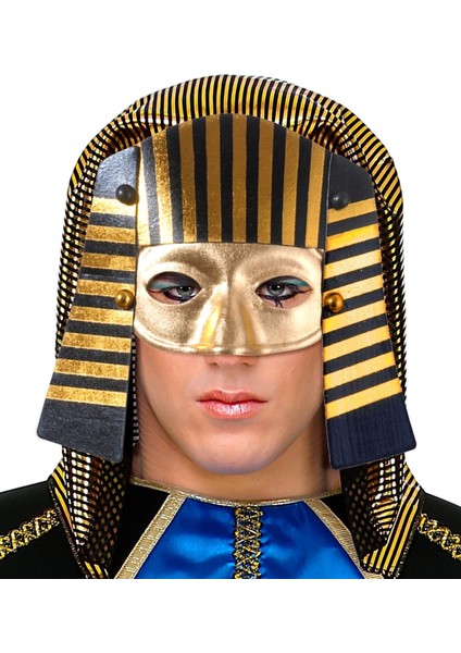 Buğz Mısırlı Maskesi Lastik Aparatlı Firavun Maskesi 21X23 cm