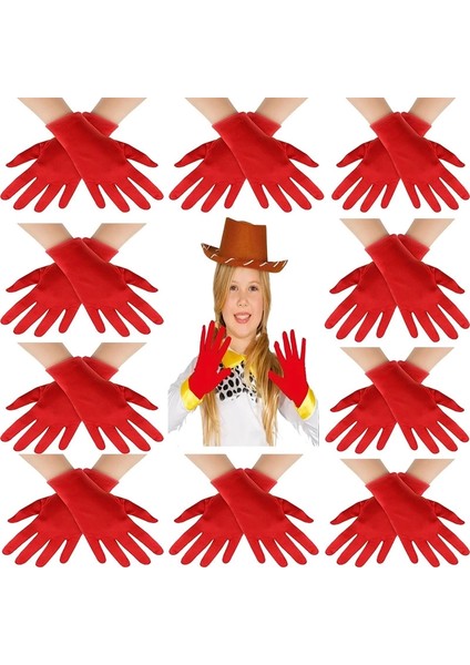 Buğz Kırmızı Renk Likralı 23 Nisan 29 Ekim 19 Mayıs Gösteri Bando Eldiveni 10 Çift ( 20 Adet )