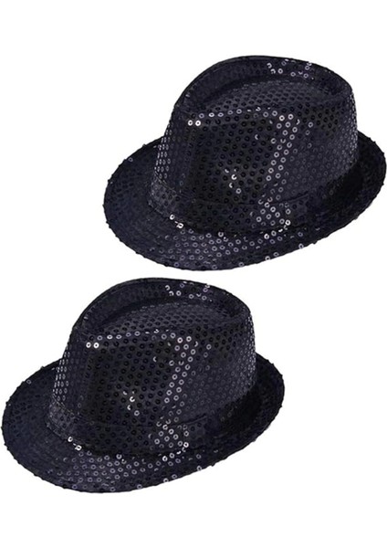 Buğz Çocuk Boy Siyah Payetli Şapka Gösteri Şapkası Michael Jackson Şapkası 54 No modelleri