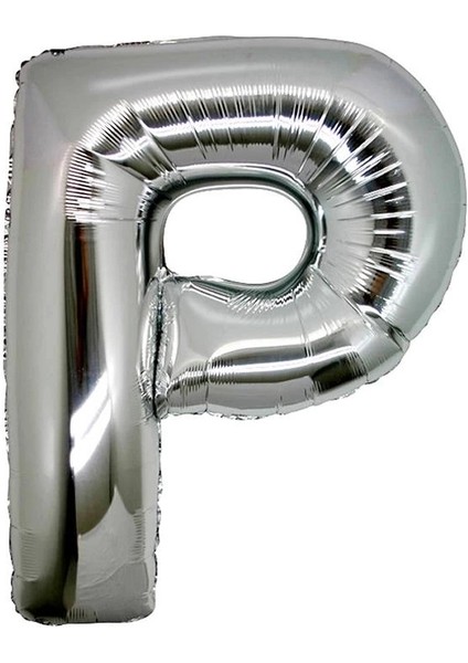 Buğz P Harf Folyo Balon Gümüş Renk 40 Inç