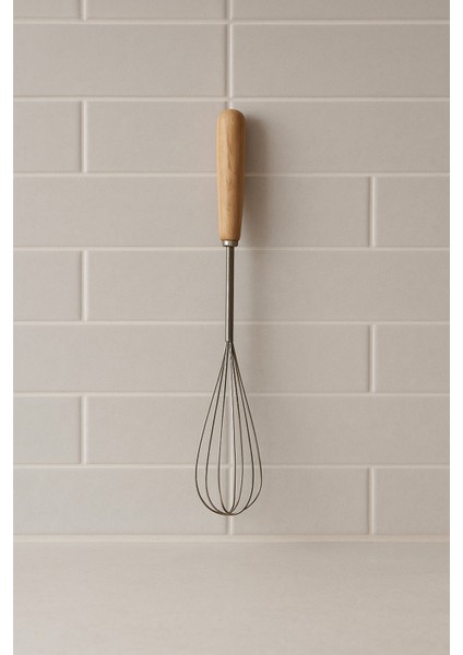 Ahşap Saplı Metal Mini Çırpıcı 19 cm fiyatları