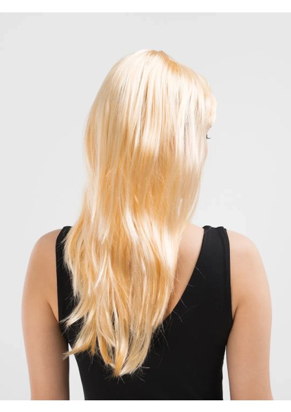 Buğz Platin Altın Dore Renk Uzun Düz Parti Peruğu fiyatları
