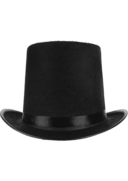 Buğz Yetişkinler Için Siyah Renk Ringmaster Sihirbaz Şapkası Silindir Şapka